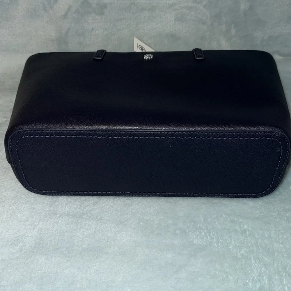 Tory Burch Elegant Tory Navy Small Tote